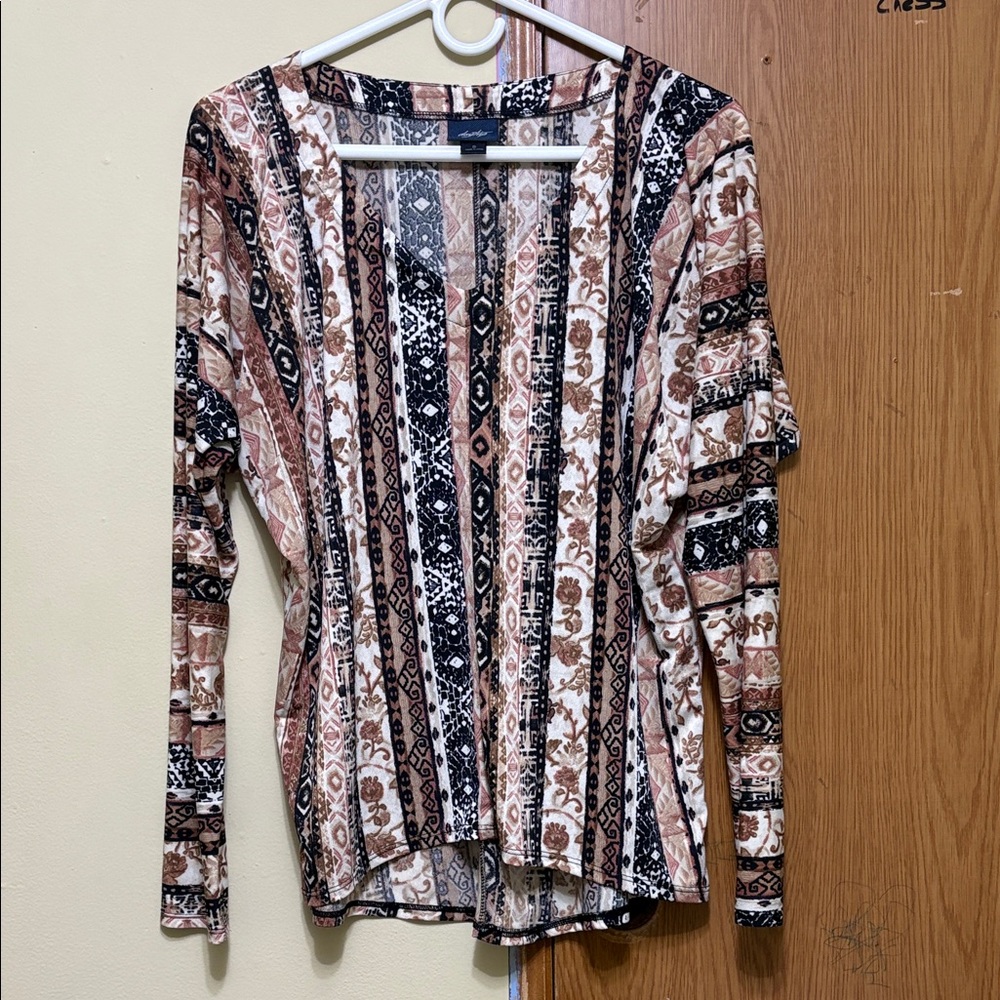 Daytrip Multicolor Patterned Long Sleeve Blouse